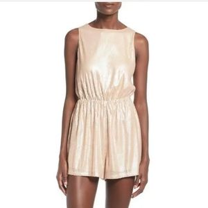 Astr Sequins Romper Champange XS XSmall Nordstrom